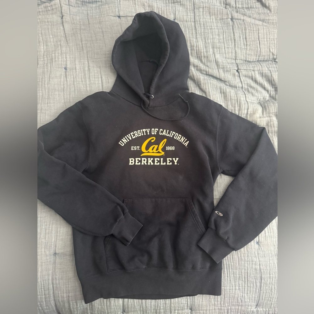 NAVY UC BERKELEY HOODIE SWEATSHIRT UNIVERSITY WEAR XS